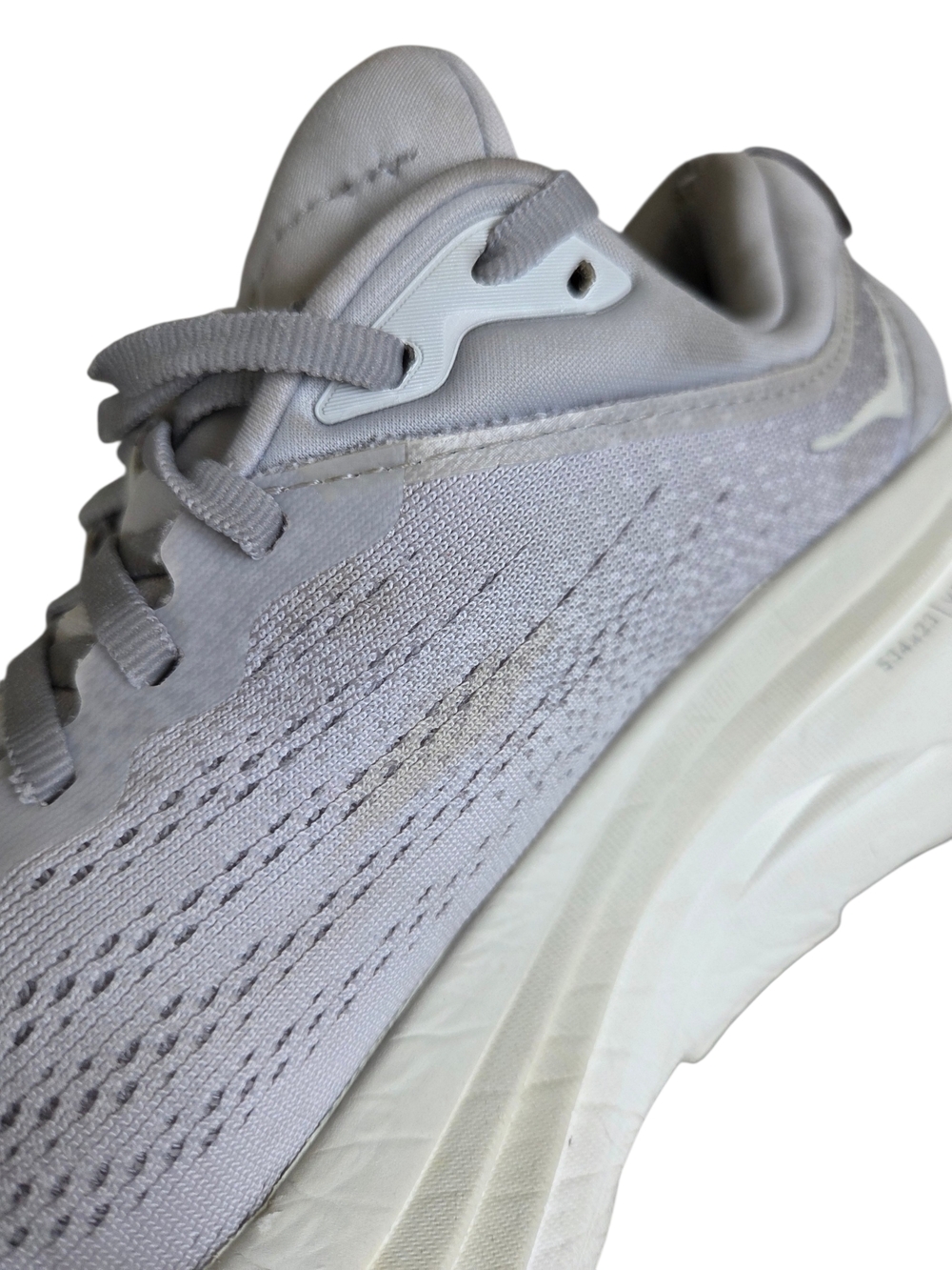 HOKA Bondi 8 Light Gray/White Sz 8 - Picture 8 of 14